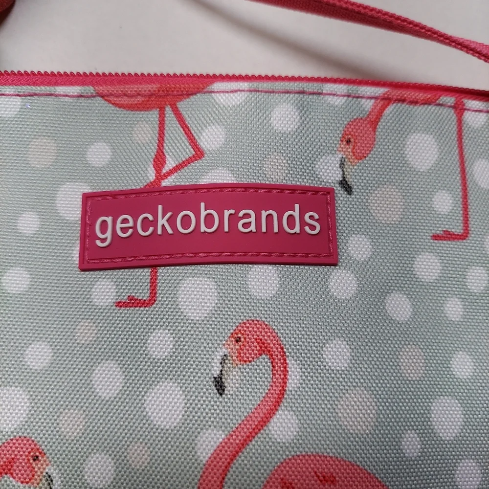 Flamingo Geckobrand Swimsuit Bag Wristlet - Picture 2 of 9